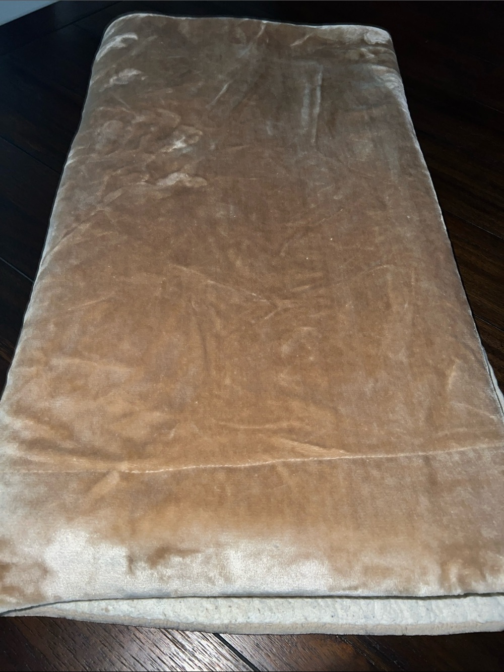 Beige Velour Cream Sherpa Throw Blanket